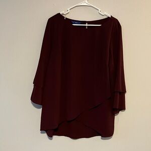 Apt. 9 Deep Red Layered Blouse
